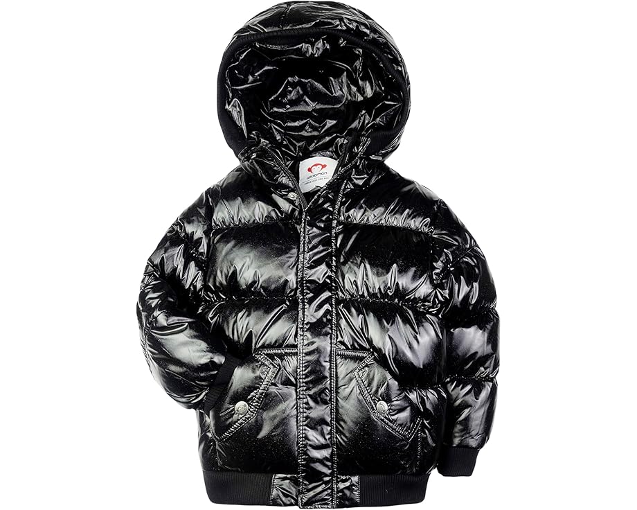 アパマン ダウン 黒色 ブラック ジュニア キッズ 【 APPAMAN KIDS DOWN INSULATED PUFFY COAT / BLACK GLITT...