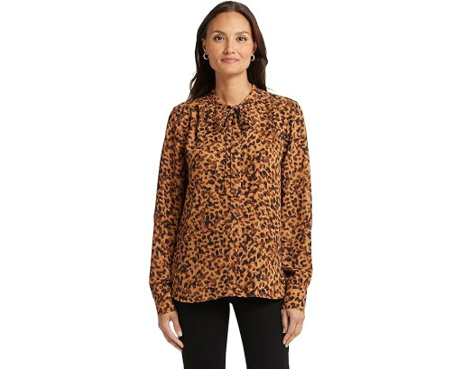 エヌワイディージェイ スリーブ ネクタイ 長袖 レディース 【 NYDJ LONG SLEEVE TIE NECK BLOUSE / CATERINA 】 レディースファッション トップス Tシャツ カットソー