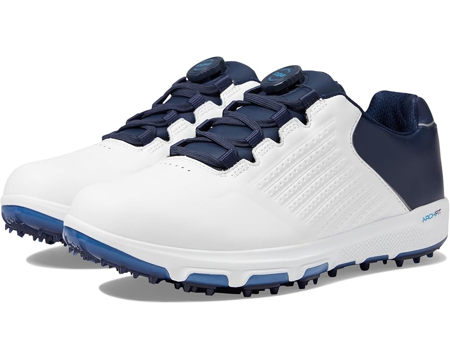 スケッチャーズゴーゴルフ スケッチャーズ ゴルフ プロ 白色 ホワイト NAVY.BLUE スニーカー メンズ 【 SKECHERS GO GOLF PRO 6 SL-TWIST / WHITE NAVY.BLUE 】