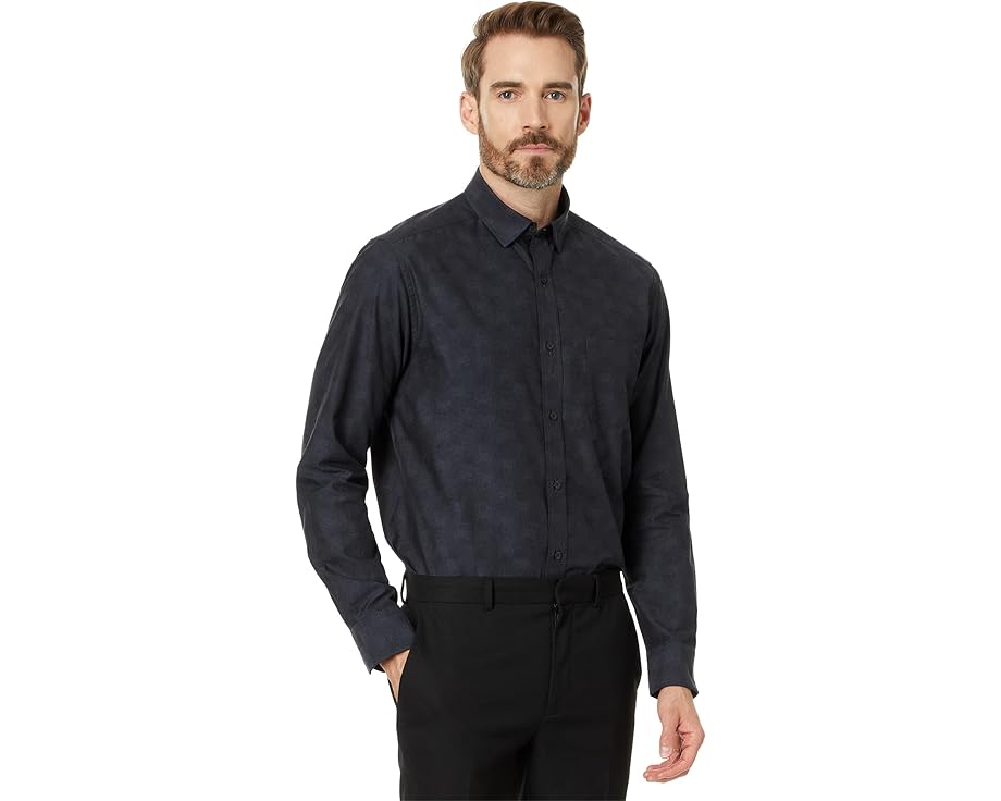 ジョンストンアンドマーフィー 黒色 ブラック & メンズ 【 JOHNSTON & MURPHY JACQUARD SKULL SHIRT / BLACK 】 メンズファッション トップス Tシャツ カットソー