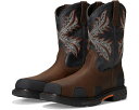 アリアット ブーツ 茶色 ブラウン ワークブーツS メンズ 【 ARIAT OVERDRIVE WIDE SQUARE TOE COMPOSITE WORK BOOTS / BROWN ROUGH STONE 】