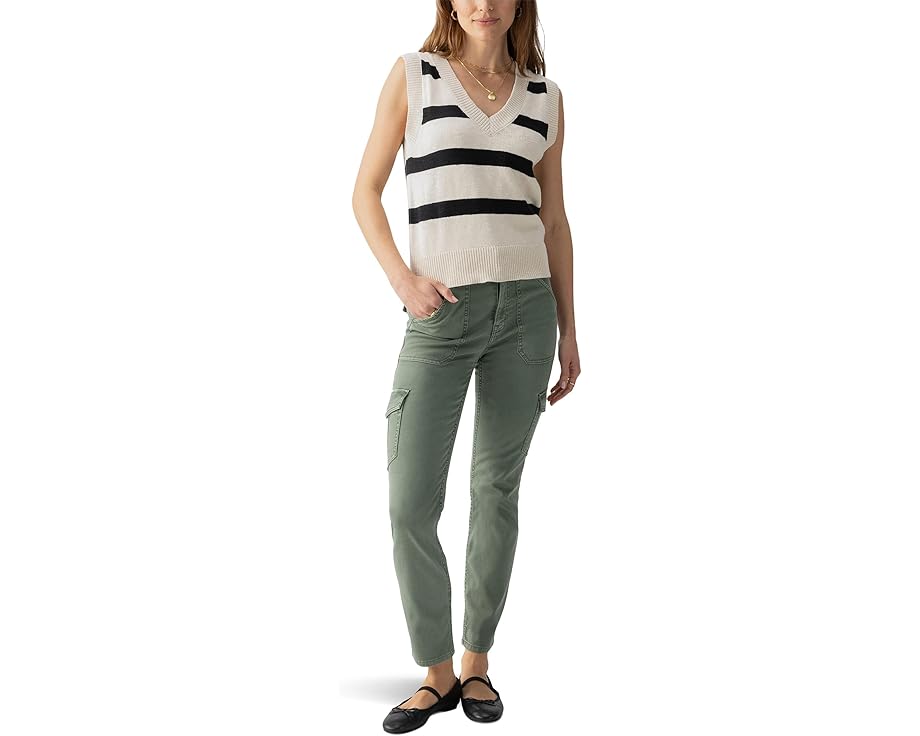 サンクチュアリー トレーナー シェル ナチュラル 黒色 ブラック ストライプ レディース 【 SANCTUARY S..