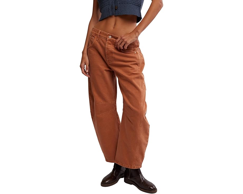 フリーピープル フリー ミッド ライズ レディース 【 FREE PEOPLE GOOD LUCK MID RISE BARREL / GINGER..