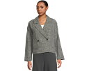 アイリーンフィッシャー ブレイザー 黒色 ブラック 白色 ホワイト レディース 【 EILEEN FISHER SHORT BLAZER / BLACK WHITE 】(4)