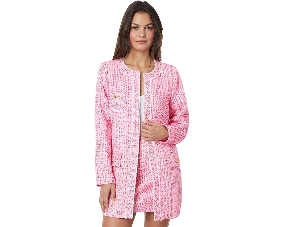 リリーピュリッツァー ジャケット ピンク レディース 【 LILLY PULITZER DASHIELLE JACKET / PINK PALM..
