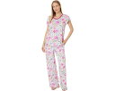 トミーバハマ パンツ スリーブ 半袖 レディース 【 TOMMY BAHAMA LONG PANT SHORT SLEEVE PJ SET / BLUSH FLORAL 】 インナー 下着 ナイトウエア ナイト ルーム パジャマ(4)