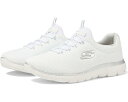 スケッチャーズ 白色 ホワイト 銀色 シルバー スニーカー レディース 【 SKECHERS SUMMITS ARTISTRY CHIC / WHITE SILVER 】