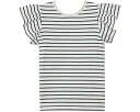 ジャニーアンドジャック 紺色 ネイビー ストライプ 青色 ブルー ジュニア キッズ 【 JANIE AND JACK NAVY STRIPE RUFFLE TOP / BLUE 】 ベビー マタニティ トップス Tシャツ カットソー