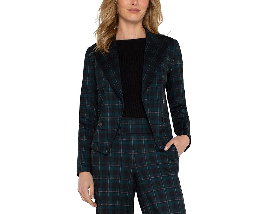 ˥㤨֥֥쥤 ˥å ե쥹 󥼥륹 ǥ  LIVERPOOL LOS ANGELES OPEN FRONT BLAZER TARTAN PLAID KNIT / DARK FOREST TARTAN PLAID ۡפβǤʤ26,200ߤˤʤޤ