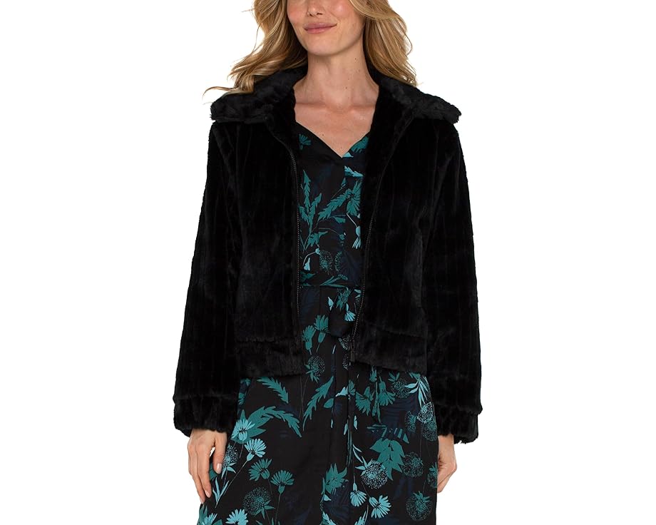 ˥㤨֥㥱å  ֥å 󥼥륹 ǥ  LIVERPOOL LOS ANGELES ZIP UP FUR JACKET STRIPED FAUX / BLACK ۡפβǤʤ36,300ߤˤʤޤ