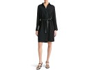 ヴィンス レザー ドレス 黒色 ブラック レディース 【 VINCE LEATHER TRIM SHIRT DRESS / BLACK 】 レディースファッション