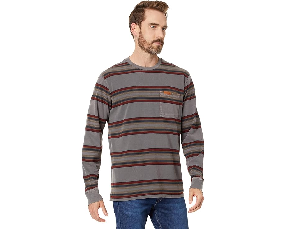 ペンドルトン ストライプ Tシャツ スリーブ 灰色 グレー 長袖 メンズ 【 PENDLETON DESCHUTES STRIPE TEE LONG SLEEVE / YAKIMA GREY 】 メンズファッション トップス カットソー