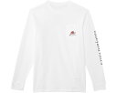 【★スーパーSALE★9/11深夜2時迄】ヴィニヤードヴァインズ スリーブ Tシャツ 白色 ホワイト キャップ キャップ 帽子 長袖 ジュニア キッズ 【 VINEYARD VINES TURKEY HAT WHALE LONG SLEEVE TEE / WHITE CAP 】 ベビー マタニティ トップス カッ
