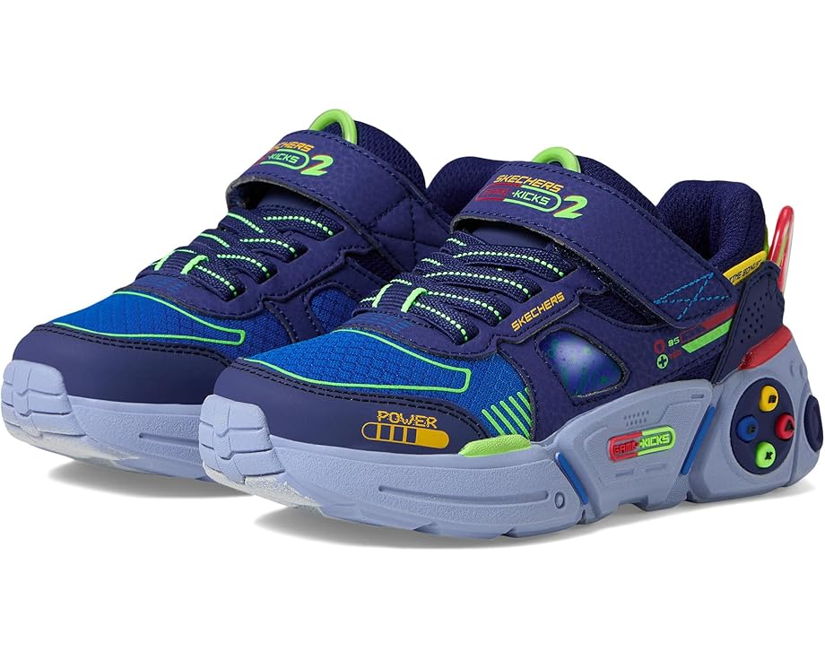 楽天スニケススケッチャーズ ゲーム 紺色 ネイビー 2.0 ジュニア キッズ 【 SKECHERS KIDS GAME TRONIX / NAVY MULTI 】 ベビー マタニティ スニーカー