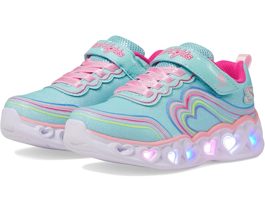 スケッチャーズ ジュニア キッズ 【 SKECHERS KIDS HEART LIGHTS - RETRO HEARTS / TURQUOISE MULTI 】 ベビー マタニティ スニーカー