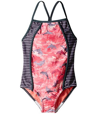 SPEEDO KIDS ダイヤモンド 【 SPEEDO KIDS DIAMOND GEO SPLICE ONEPIECE SWIMSUIT BIG CORAL 】 キッズ ベビー マタニティ