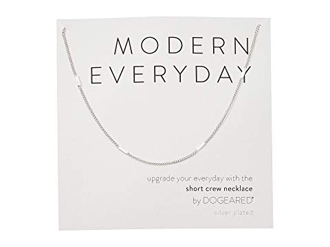 ドギャード DOGEARED モダン クルー ネックレス 銀色 シルバー EVERYDAY, 【 SILVER DOGEARED MODERN SHORT CREW NECK NECKLACE STERLING 】 ジュエリー アクセサリー