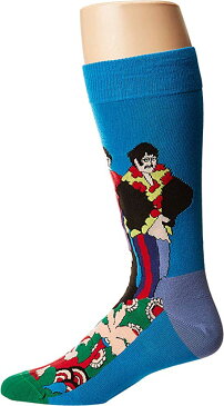 HAPPY SOCKS 【 BEATLES PEPPERLAND SOCK BLUE GREEN 】 インナー 下着 ナイトウエア メンズ 下 レッグ 送料無料