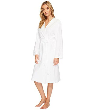 HANRO 白 ホワイト 【 WHITE HANRO ROBE SELECTION COTTON PIQUE 】 インナー 下着 ナイトウエア レディース ナイト ルーム パジャマ