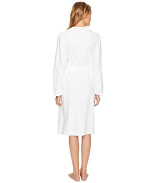 HANRO 白 ホワイト 【 WHITE HANRO ROBE SELECTION COTTON PIQUE 】 インナー 下着 ナイトウエア レディース ナイト ルーム パジャマ