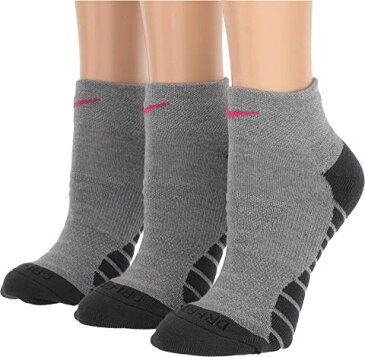 ナイキ NIKE マックス ソックス 靴下 インナー 下着 ナイトウエア レディース 下 レッグ 【 Everyday Max Cushion Ankle Socks 3-pair Pack 】 Carbon Heather/anthracite/vivid Pink