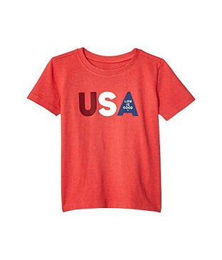 LIFE IS GOOD KIDS Tシャツ Crusher™ キッズ ベビー マタニティ トップス ジュニア 【 Usa Lig Crusher™ Tee (toddler) 】 Americana Red