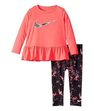 ナイキ キッズ NIKE KIDS レギンス タイツ DRIFIT™ 【 PEPLUM TUNIC TOP AND LEGGINGS TWOPIECE SET TODDLER BLACK 】 ベビー マタニティ スーツ カジュアルセットアップ 送料無料