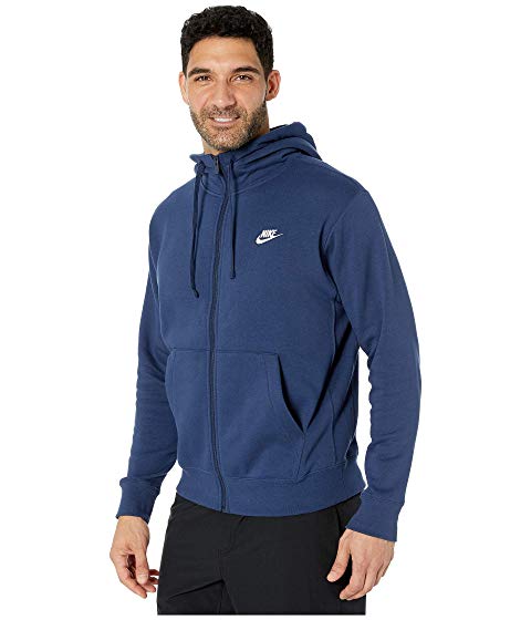 ナイキ NIKE クラブ 紺 ネイビー 白 ホワイト 【 NAVY WHITE NIKE NSW CLUB HOODIE FULL ZIP MIDNIGHT 】 メンズファッション トップス パーカー