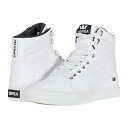 SUPRA スニーカー メンズ 【 Aluminum 】 White/white