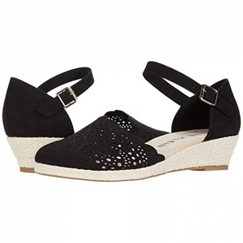 アンクライン ANNE KLEIN 黒 ブラック スエード スウェード スニーカー 【 BLACK ANNE KLEIN NARCY WEDGE ESPADRILLE SUEDE 】