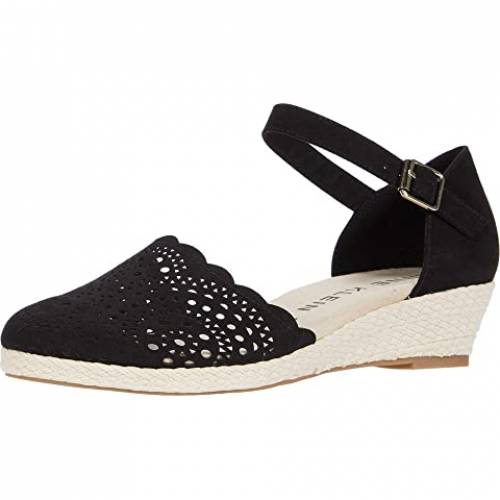 アンクライン ANNE KLEIN 黒 ブラック スエード スウェード スニーカー 【 BLACK ANNE KLEIN NARCY WEDGE ESPADRILLE SUEDE 】