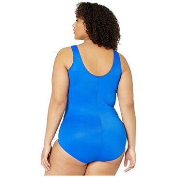 MIRACLESUIT ソリッド 青 ブルー 【 BLUE MIRACLESUIT PLUS SIZE SOLID OCEANUS ONEPIECE DELPHINE 】 レディースファッション 水着