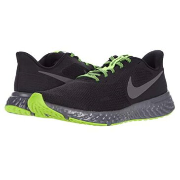 ナイキ NIKE 黒 ブラック 灰色 グレ スニーカー 【 BLACK NIKE REVOLUTION 5 IRON GREY VOLT 】 メンズ スニーカー