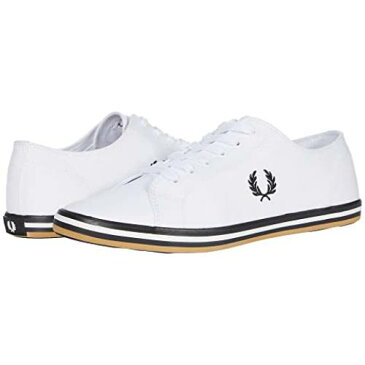 フレッドペリー FRED PERRY 白 ホワイト 黒 ブラック スニーカー 【 WHITE BLACK FRED PERRY KINGSTON TWILL 】 メンズ スニーカー