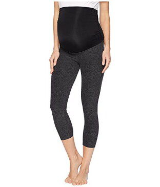 ビヨンドヨガ BEYOND YOGA ダウン レギンス タイツ 黒 ブラック チャコール 【 BLACK BEYOND YOGA FOLD DOWN MATERNITY CAPRI LEGGINGS CHARCOAL 】 レディースファッション ボトムス パンツ