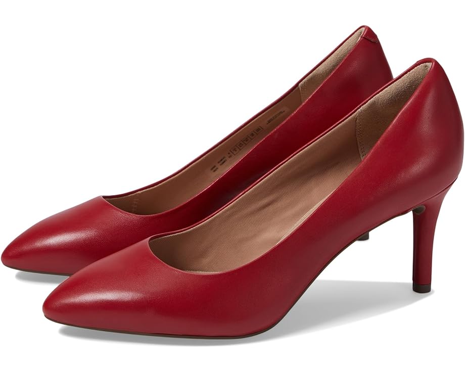 ロックポート ハイヒール ロックポート ヒール レザー レディース 【 ROCKPORT TOTAL MOTION 75MM POINTED TOE HEEL / SCARLET LEATHER 】 パンプス