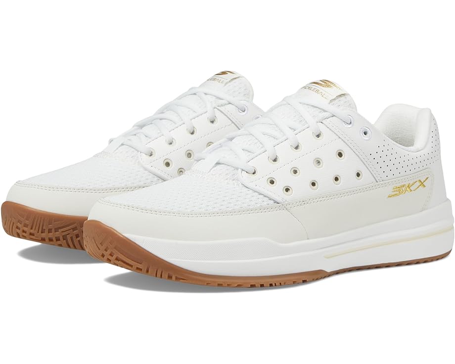 スケッチャーズ コート 白色 ホワイト 灰色 グレー スニーカー レディース 【 SKECHERS PICKLEBALL VIPER COURT LUXE / WHITE GREY 】