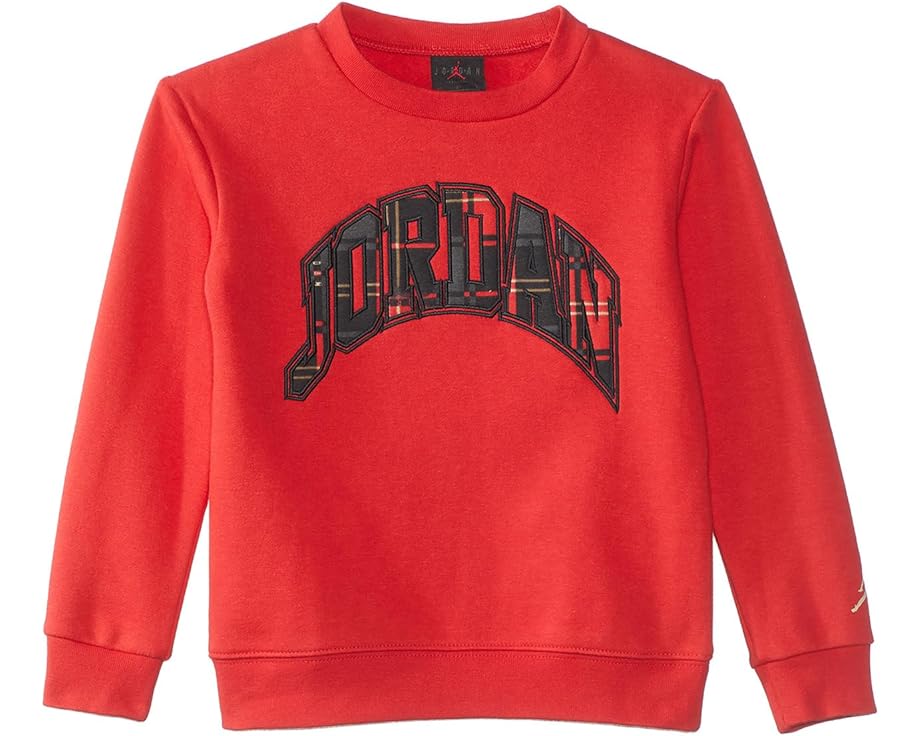 クルー スウェットシャツ トレーナー ファイア 赤 レッド スウェットトレーナーSHIRT ジュニア キッズ 【 JORDAN KIDS ESSENTIALS PLAID CREW SWEATSHIRT / FIRE RED 】 ベビー マタニティ トップス