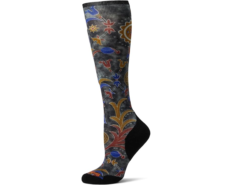 スマートウール 黒色 ブラック レディース 【 SMARTWOOL SKI TARGETED CUSHION ROYAL FLORAL PRINT OVER THE CALF / BLACK 】 インナー 下着 ナイトウエア レッグ