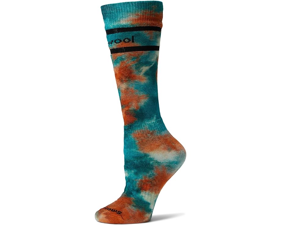 スマートウール カスケード 緑 グリーン レディース 【 SMARTWOOL SKI FULL CUSHION TIE-DYE PRINT OVER THE CALF / CASCADE GREEN 】 インナー 下着 ナイトウエア レッグ