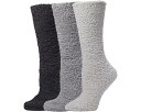 銀色 シルバー カーボン COZYCHIC® レディース 【 BAREFOOT DREAMS 3-PAIR SOCK SET / SILVER PEWTER CARBON 】 インナー 下着 ナイトウエア レッグ