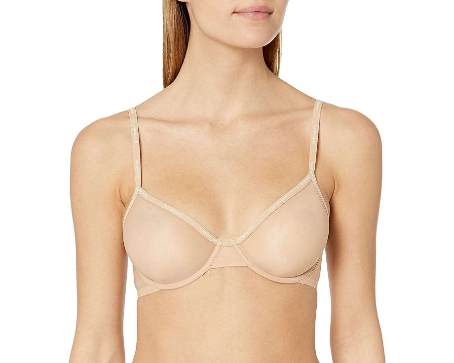 カルバンクライン レディース 【 CALVIN KLEIN CALVIN KLEIN SHEER MARQUISETTE UNLINED DEMI BRA / BARE 】 インナー 下着 ナイトウエア