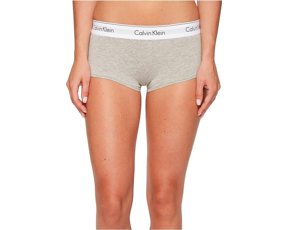 カルバンクライン アンダーウェア アンダーウェア 下着 モダン 灰色 グレー ヘザー レディース 【 CALVIN KLEIN UNDERWEAR MODERN COTTON BOYSHORT / GREY HEATHER 】 インナー ナイトウエア