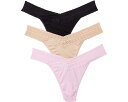 ハンキーパンキー ライズ 黒色 ブラック ピンク 3個入 レディース 【 HANKY PANKY 3 PACK DREAMEASE ORIGINAL RISE THONGS / BLACK CHAI PINK 】 インナー 下着 ナイトウエア