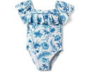 ジャニーアンドジャック　ベビー服 ジャニーアンドジャック 青色 ブルー ジュニア キッズ 【 JANIE AND JACK FLORAL ONE-PIECE SWIM / BLUE 】 ベビー マタニティ 水着