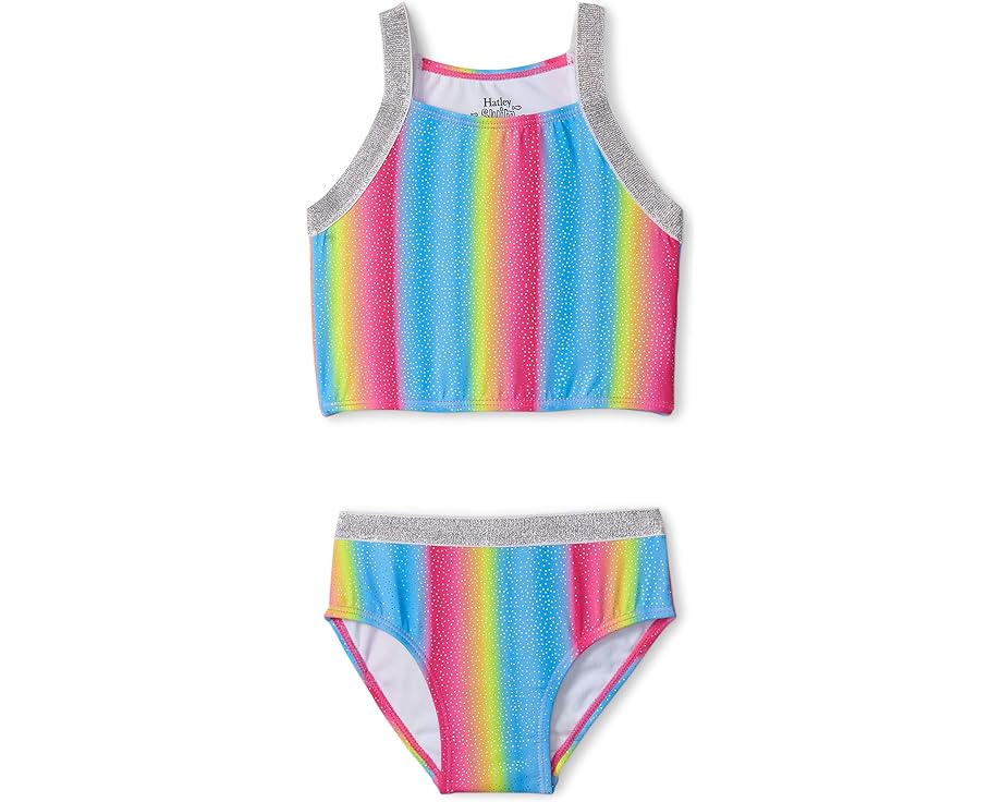 ハットレイ 虹色 レインボー 紫 パープル ジュニア キッズ 【 HATLEY KIDS JELLY BEAN RAINBOW TANKINI SET / PURPLE 】 ベビー マタニティ 水着