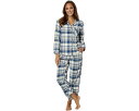 ペンドルトン 青色 ブルー アイボリー レディース 【 PENDLETON PAJAMA SET / BLUE IVORY PLAID 】 インナー 下着 ナイ...