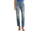 t [ W[Y fB[X y LAUREN RALPH LAUREN DISTRESSED HIGH-RISE STRAIGHT ANKLE JEANS IN CASSIS WASH / CASSIS WASH z pvX