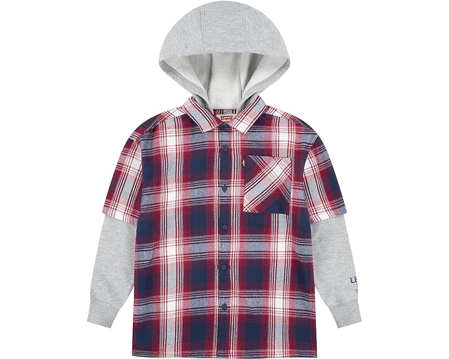 ブランド名Levi's® Kids性別Boys(ジュニア キッズ)商品名Long Sleeve Hoodie and Flannel Twofer Shirt カラー/Rhythmic/Red