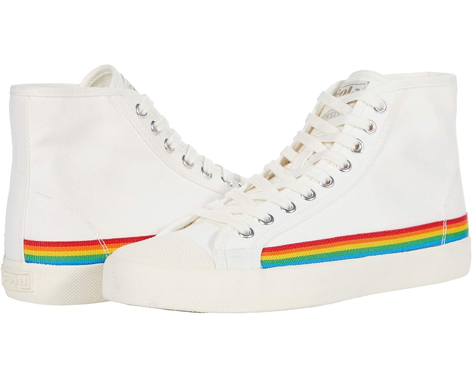 ゴーラ ハイ 虹色 レインボー 白色 ホワイト スニーカー レディース 【 GOLA COASTER HIGH RAINBOW DROP / OFF WHITE MULTI 】